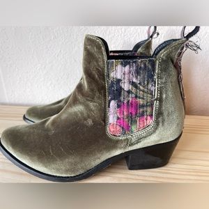 Anthropologie Velvet Bootie 8